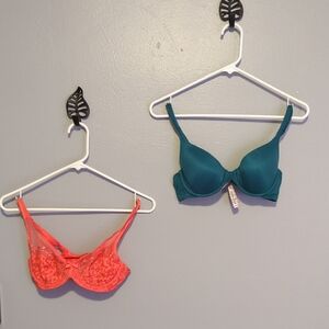 Bundle of Victoria's Secret Body By Victoria Bras Unlined Demi Lined Perfect 32C